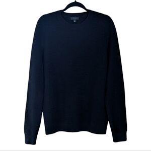 COS Men's Black Crew Neck Cotton Knit Pullover Classic Sweater Preppy